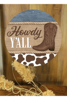 Shop For Howdy Y'all Cowboy Sign: Brown