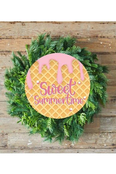 Shop For Ice Cream Sweet Summertime Round Sign