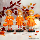 Shop For Inviting Pumpkin Girl Trio Set of Figurines, 6" Victorian Autumn Fall and Halloween Table Decoration