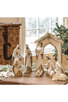 Shop For Ivory and Gold Nativity Set at Michelle's aDOORable Creations