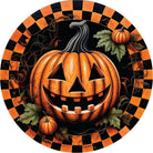 Shop For Jack O Lantern Checkered Pumpkin Sign