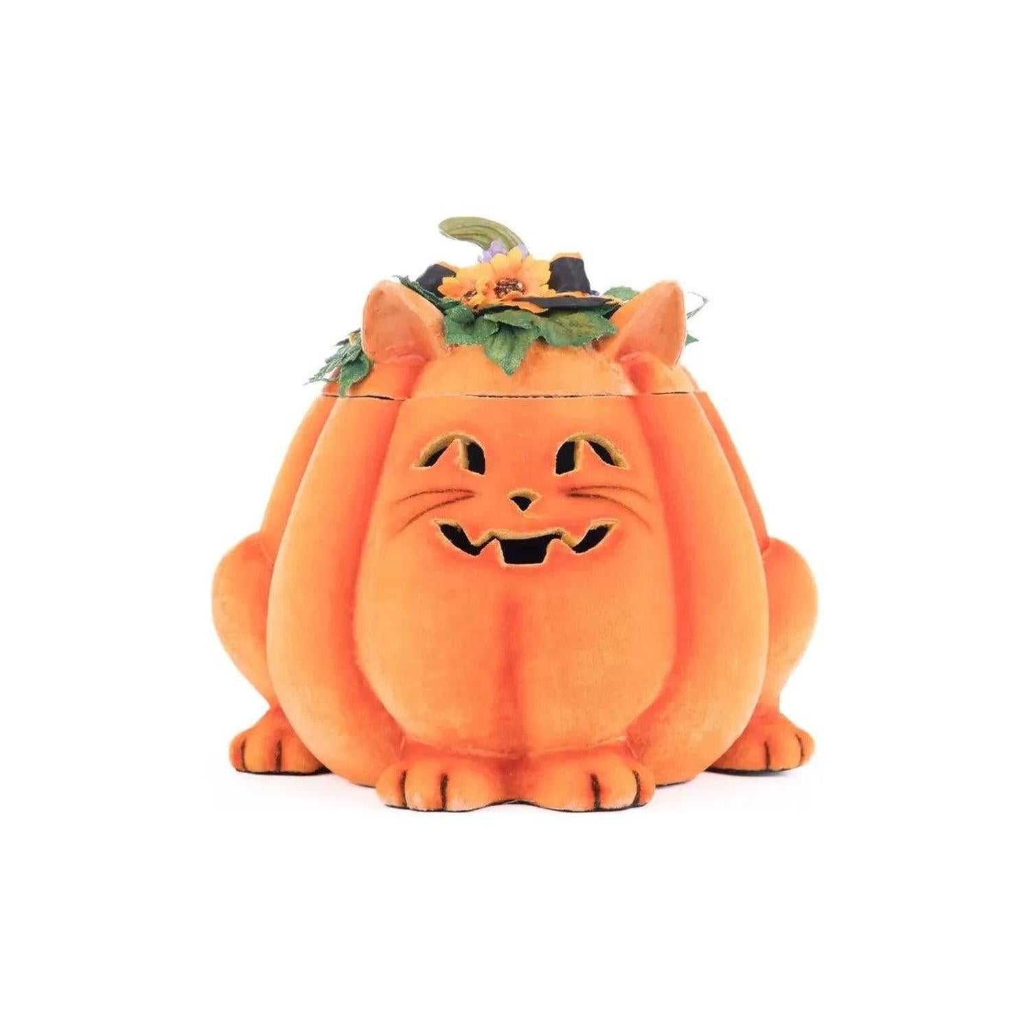 Jackie The Kitty Cat Pumpkin Candy Container