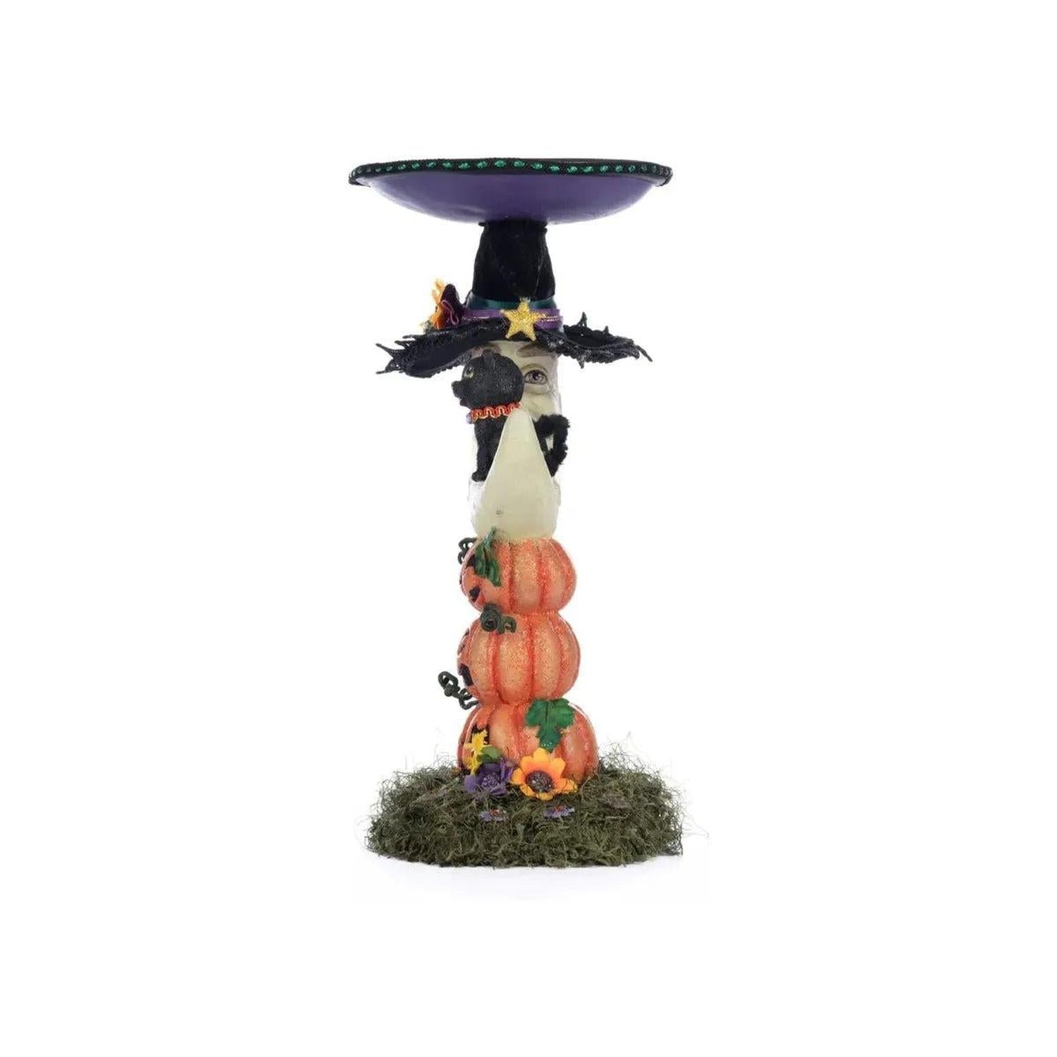 Jacks and Cats Moon Pillar Candle Holder