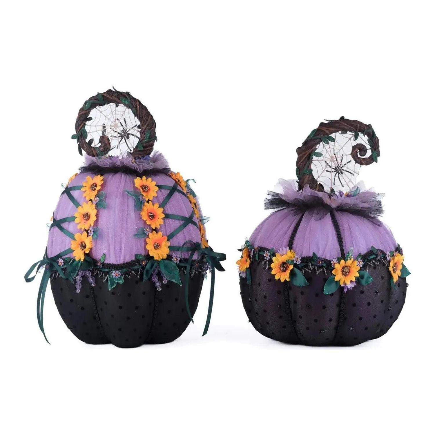 Jacks and Cats Pumpkins Set Of 2