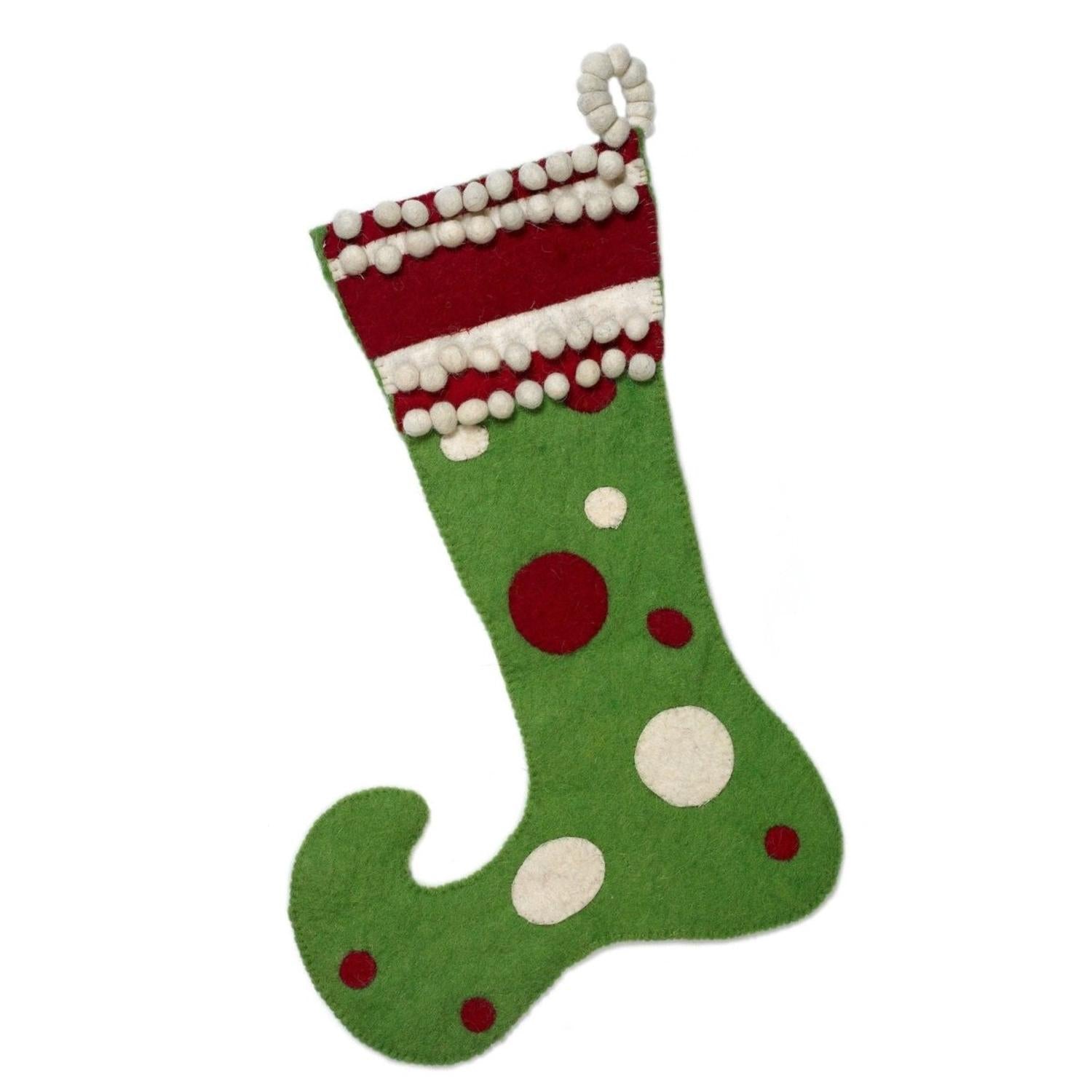 Shop For Jester Hand Felted Wool Christmas Stocking Arcadia Home