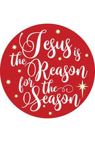 Shop For Jesus Is The Reason Red Christmas Door Decorations at Michelle's aDOORable Creations