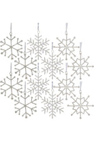 Shop For Jeweled Metal Snowflake with Ribbon Hanger (Set of 12) at Michelle's aDOORable Creations