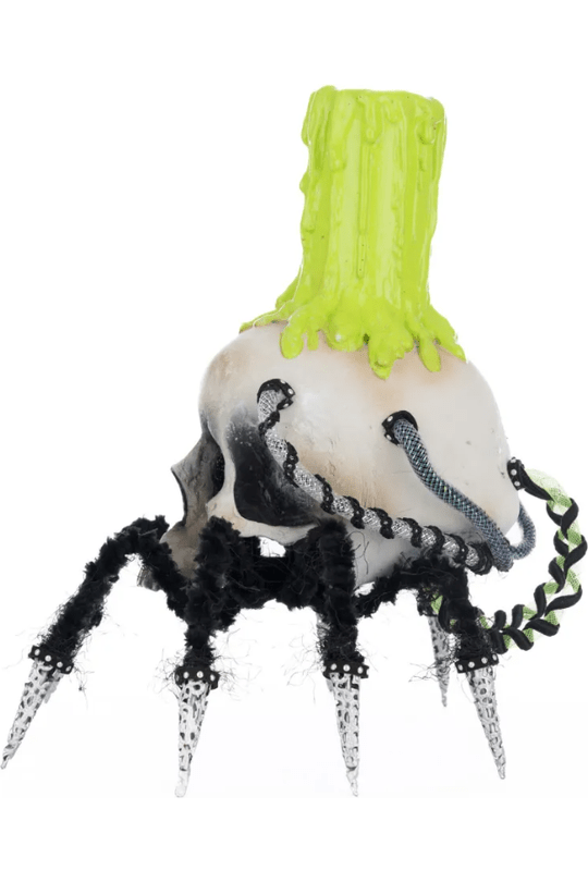 Shop For Katherine's Collection 12" Chaotic Spider Skull Candle Holder