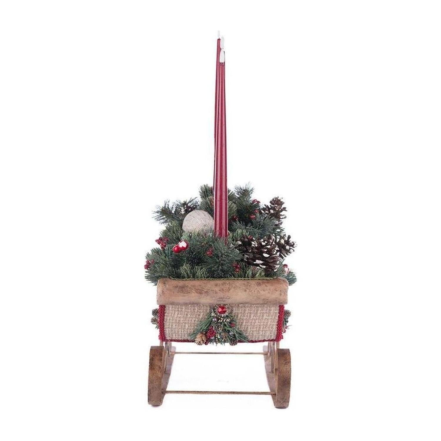 Shop For Katherine's Collection 12.25" North Country Christmas Sleigh Candle Holder