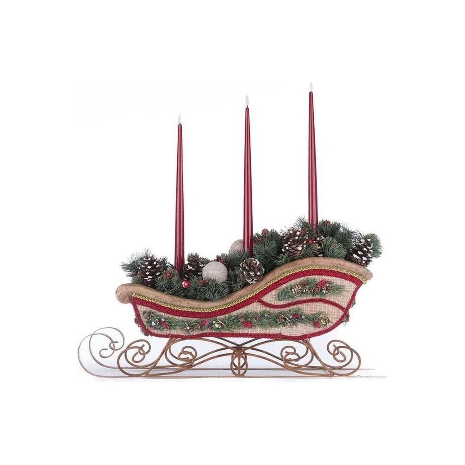 Shop For Katherine's Collection 12.25" North Country Christmas Sleigh Candle Holder