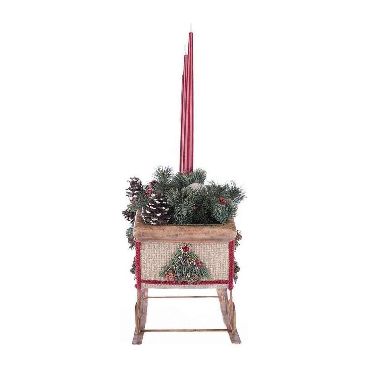 Shop For Katherine's Collection 12.25" North Country Christmas Sleigh Candle Holder