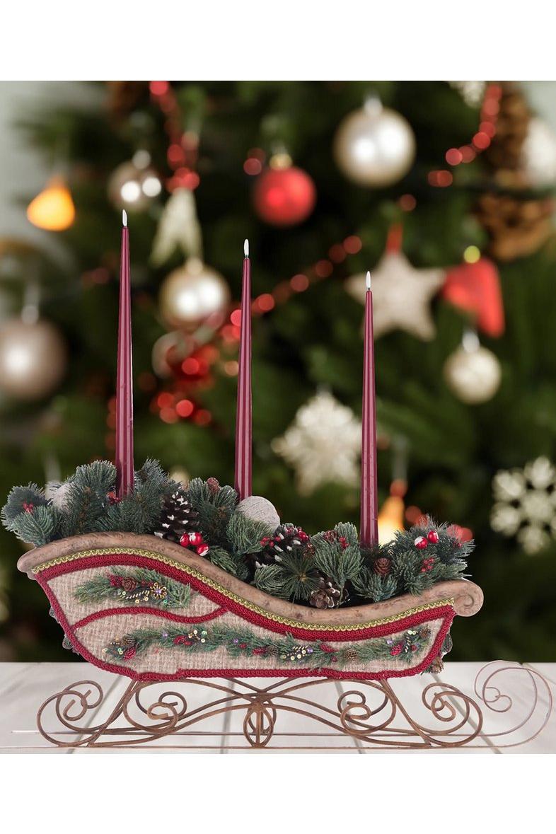 Shop For Katherine's Collection 12.25" North Country Christmas Sleigh Candle Holder