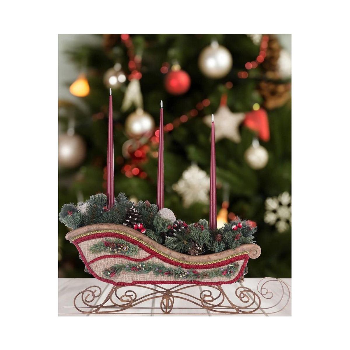 Shop For Katherine's Collection 12.25" North Country Christmas Sleigh Candle Holder