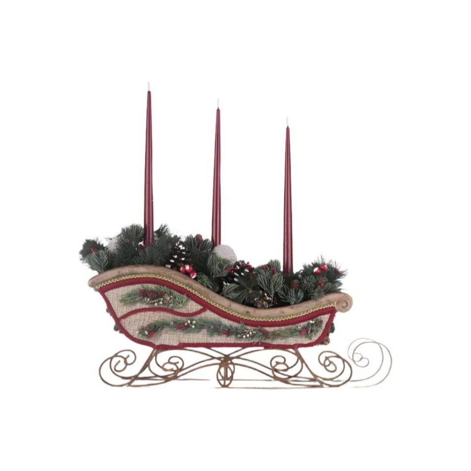 Shop For Katherine's Collection 12.25" North Country Christmas Sleigh Candle Holder