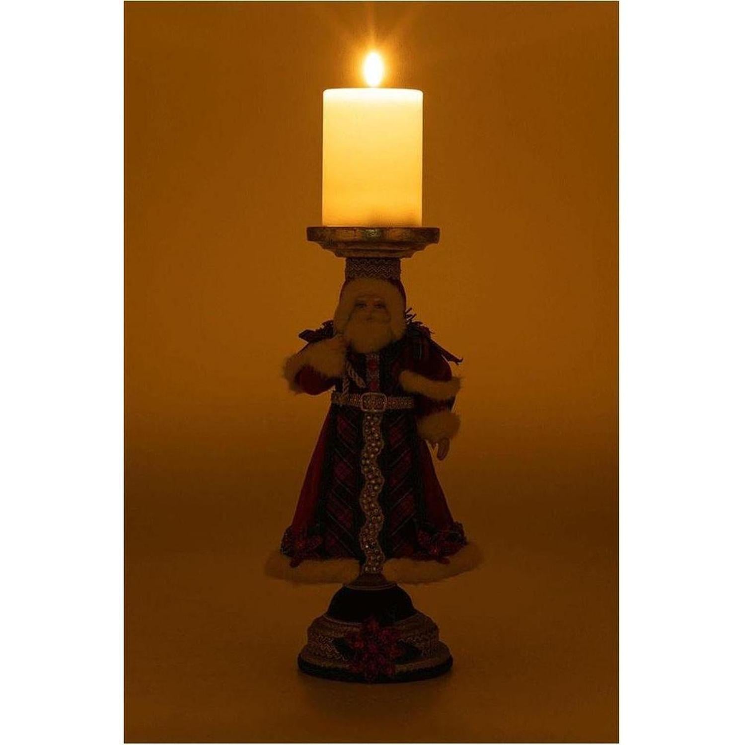 Katherine's Collection 13.5" Holiday Magic Santa Candlestick