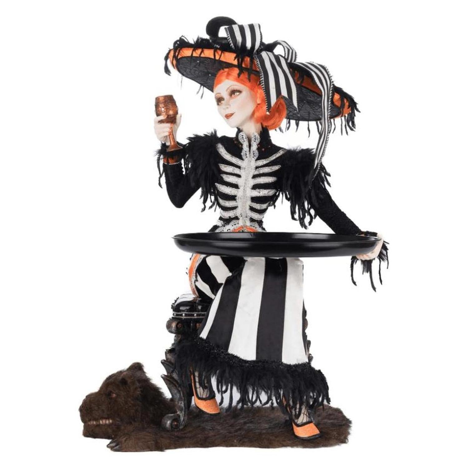 Katherine's Collection 24" Mrs. Macabre with Serving Tray