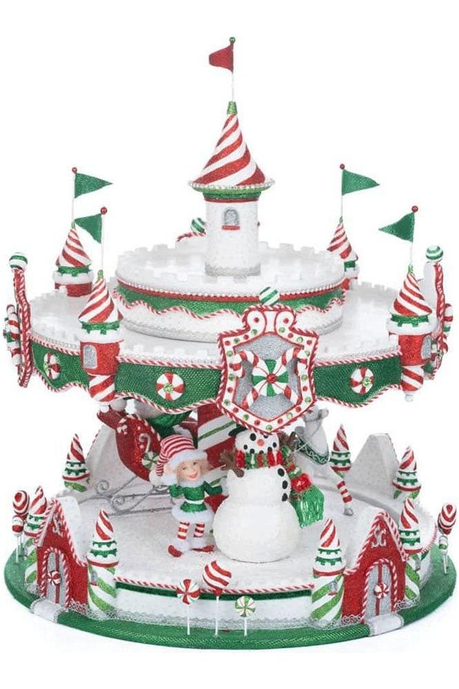 Shop For Katherine's Collection 48" Peppermint Palace Christmas Carousel Cupcake Server