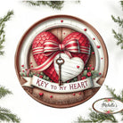 Shop For Key To My Heart Valentine Round Sign