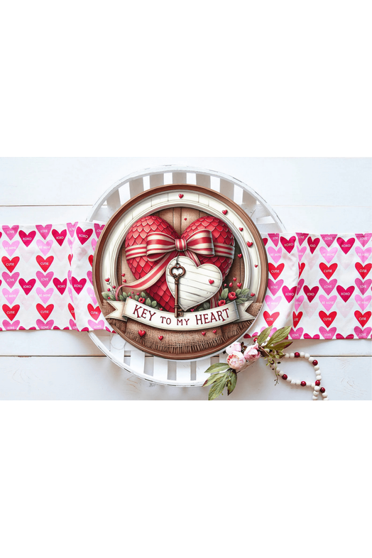 Shop For Key To My Heart Valentine Round Sign