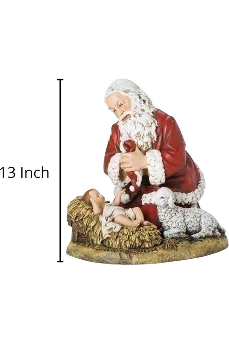 Shop For Kneeling Santa With Lamb Figure at Michelle's aDOORable Creations