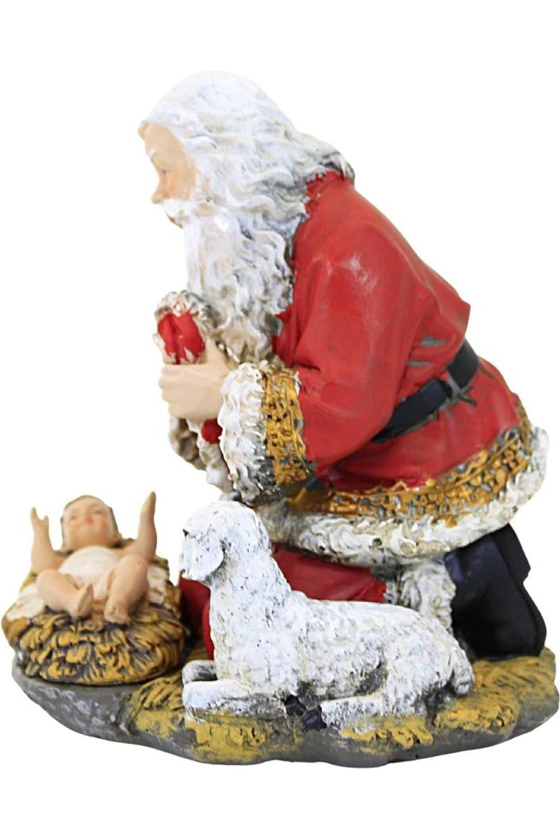 Shop For Kneeling Santa With Lamb Figure at Michelle's aDOORable Creations