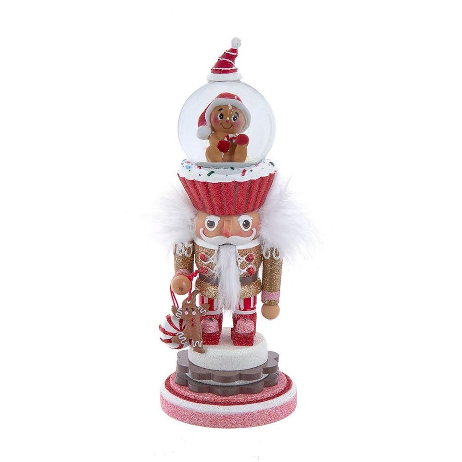 Kurt Adler 10-Inch Gingerbread Water Globe Nutcracker