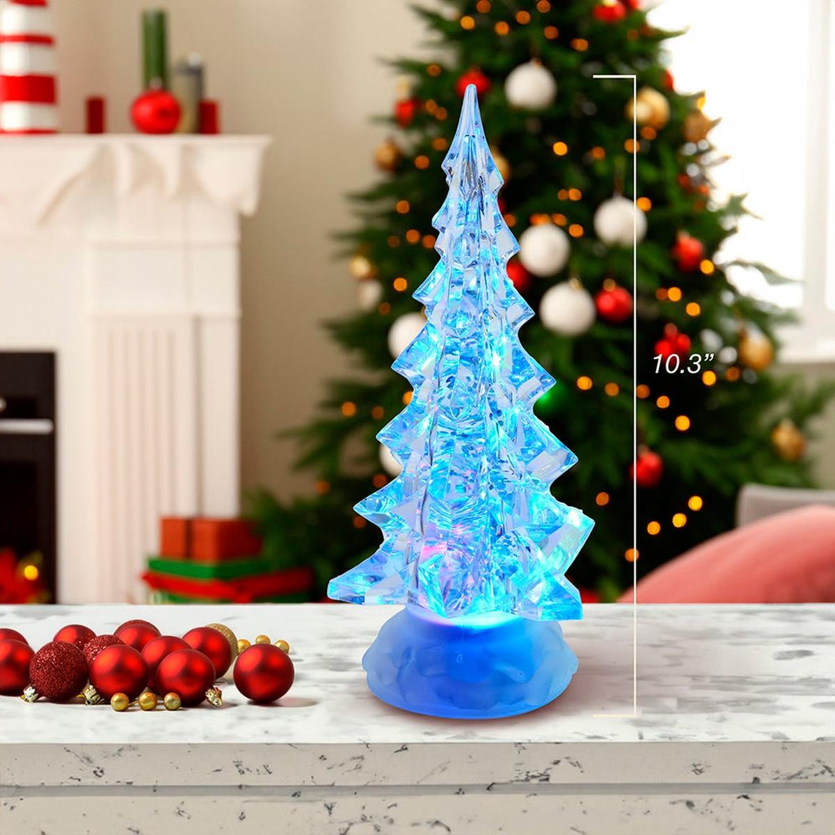 Shop For Kurt Adler 10.25 - Inch LED Clear Tree Table Piece with Motion