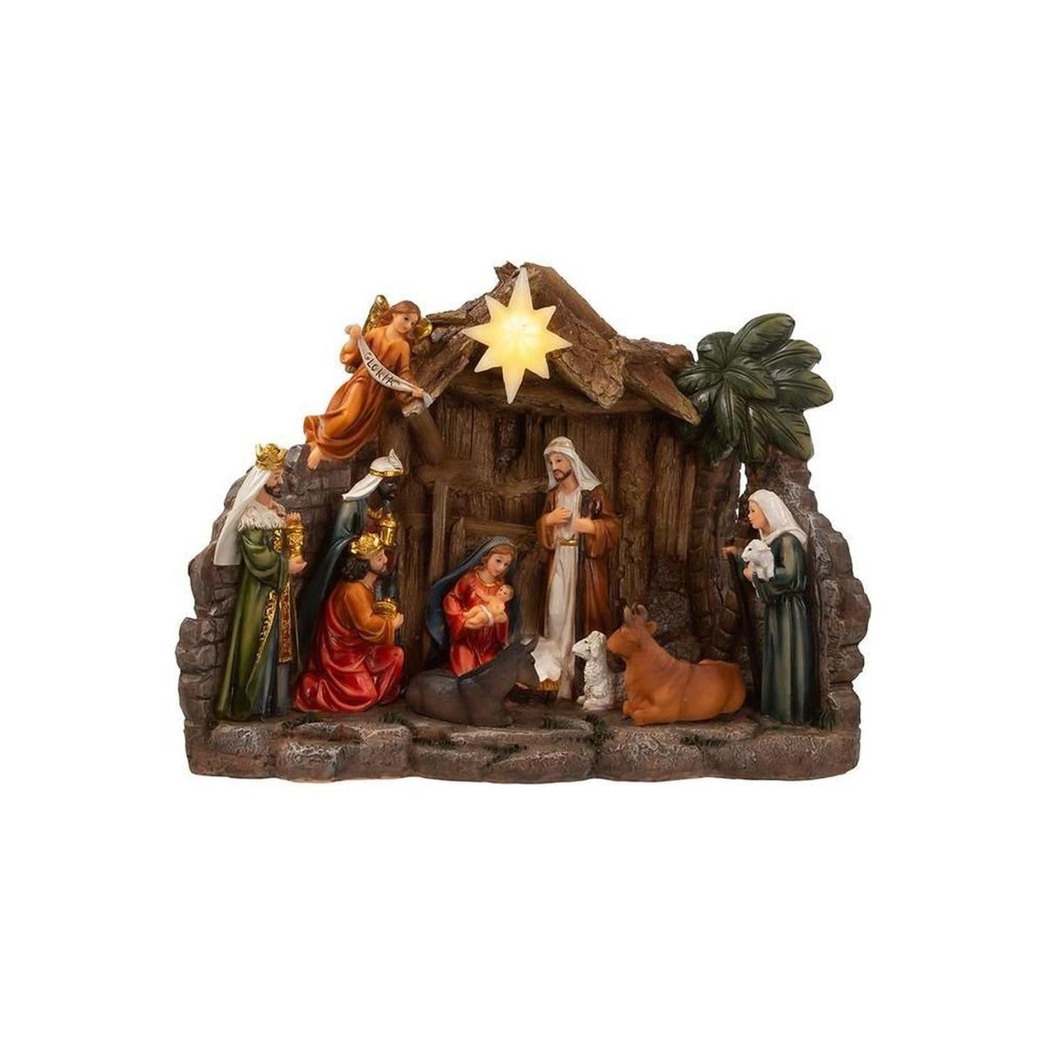 Kurt Adler 10.4" Battery Operated Light-Up Nativity