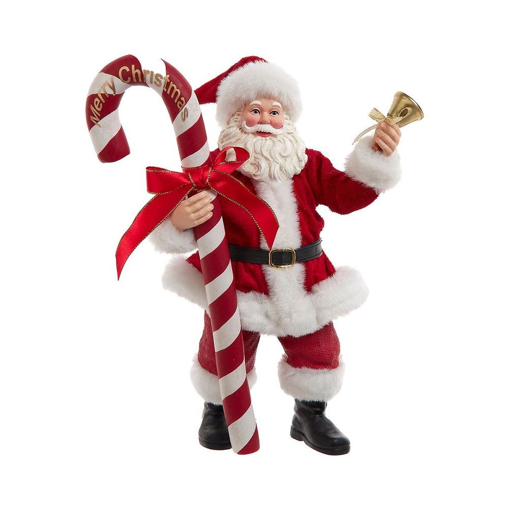 Shop For Kurt Adler 10.5" Fabriché Santa With Candy Cane