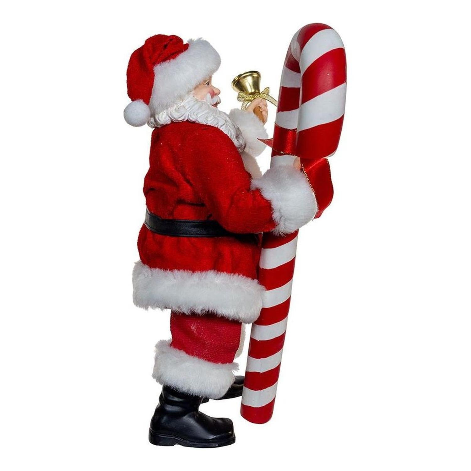 Kurt Adler 10.5" Fabriché Santa With Candy Cane