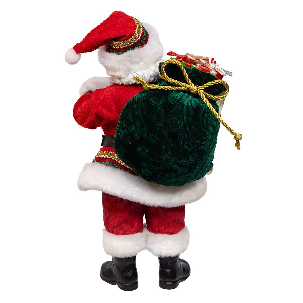 Shop For Kurt Adler 10.5" Fabriché Traditional Santa with Calendar