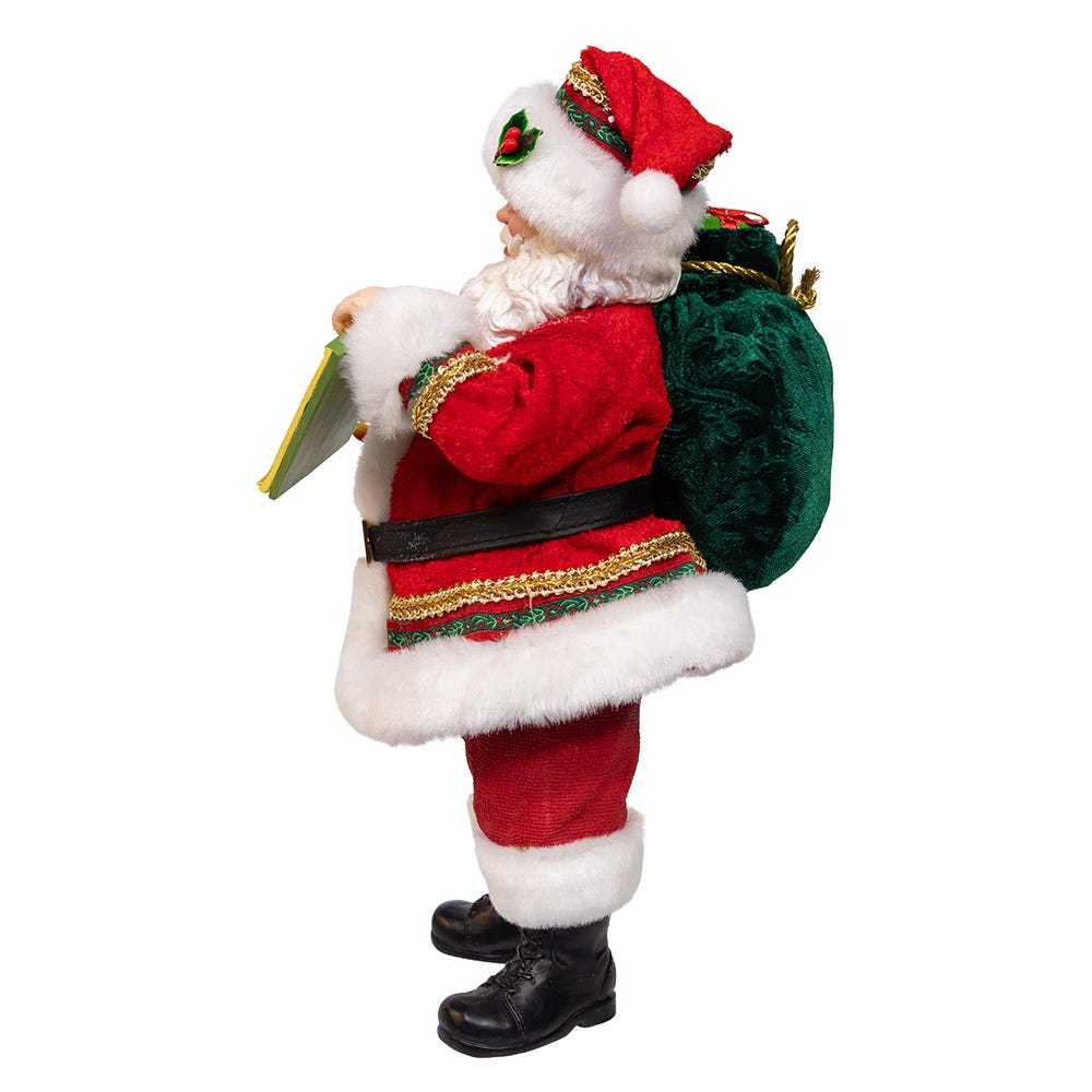 Shop For Kurt Adler 10.5" Fabriché Traditional Santa with Calendar
