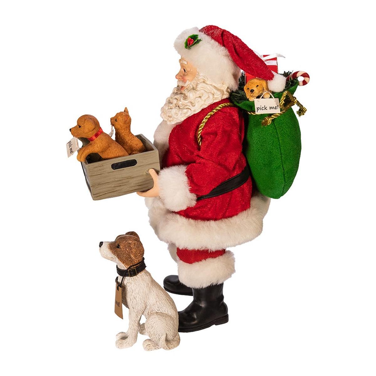 Shop For Kurt Adler 10.5 - Inch Fabriché Adopt - a - Pet Santa with Dog, 2 Piece Set