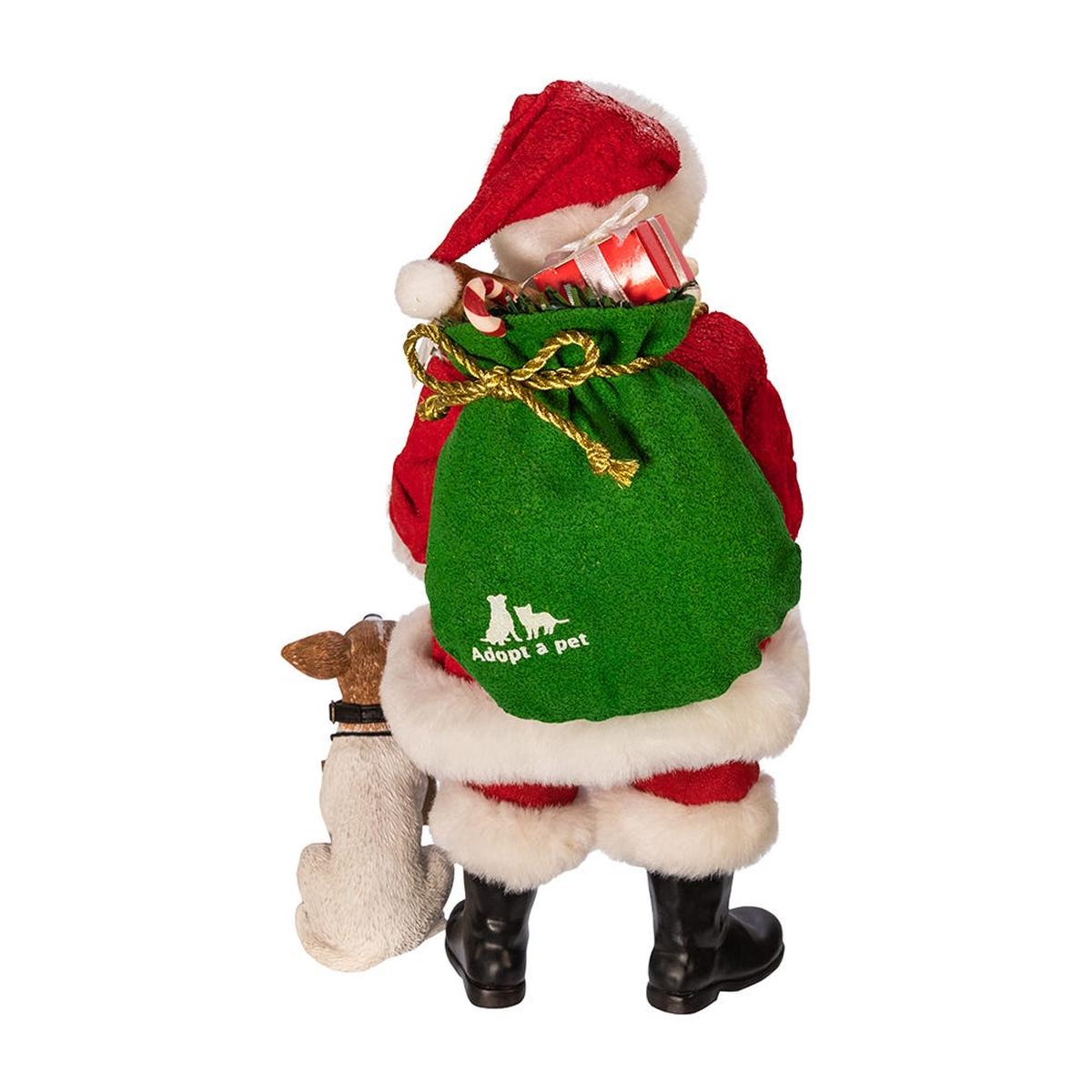 Shop For Kurt Adler 10.5 - Inch Fabriché Adopt - a - Pet Santa with Dog, 2 Piece Set