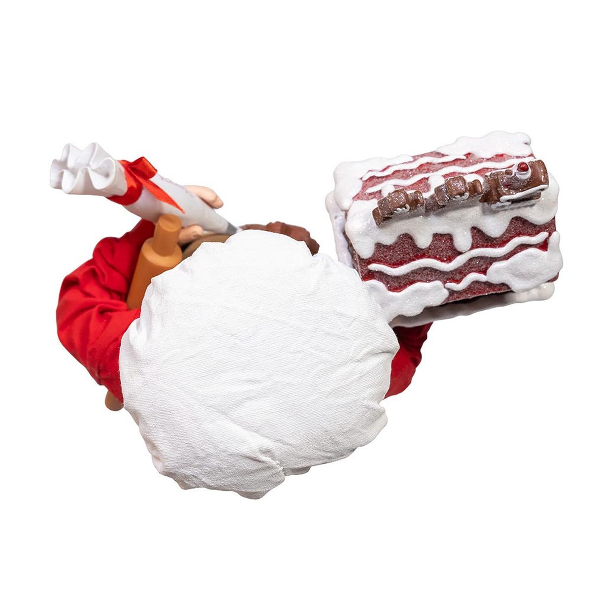 Shop For Kurt Adler 10.5 - Inch Fabriché Chef Santa Decorating Gingerbread House