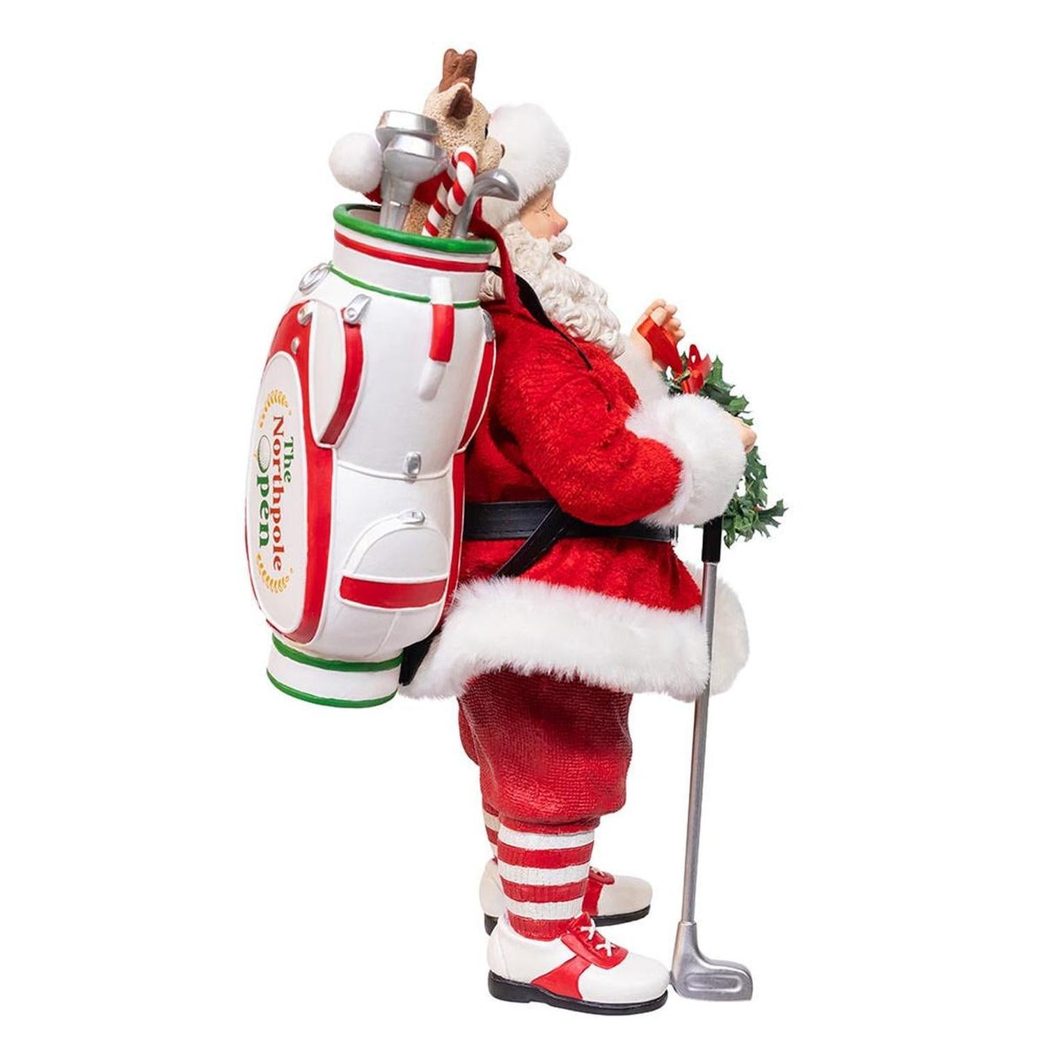 Kurt Adler 10.5-Inch Fabriché Golf Santa