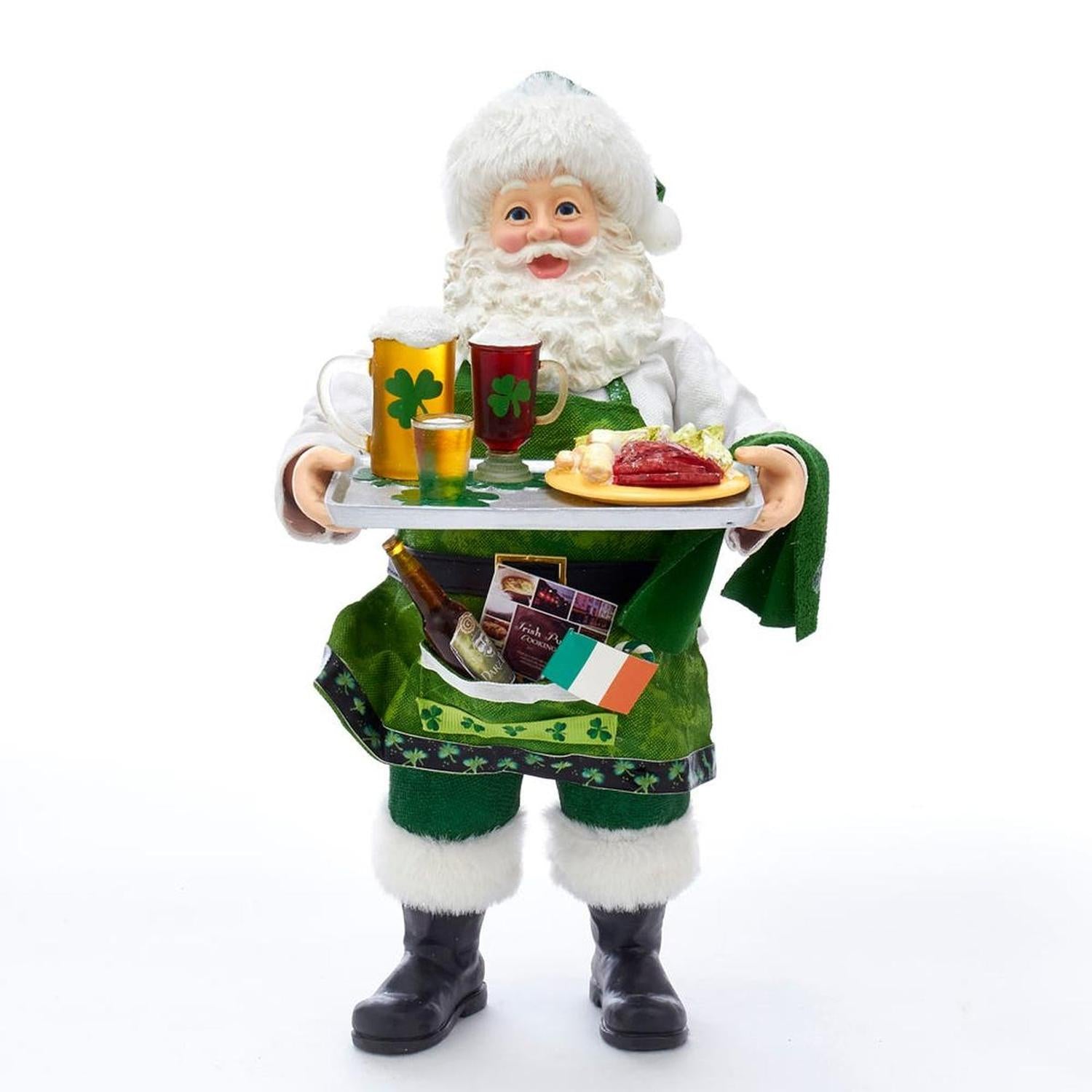 Shop For Kurt Adler 10.5 - Inch Fabriché Musical Irish Chef Santa