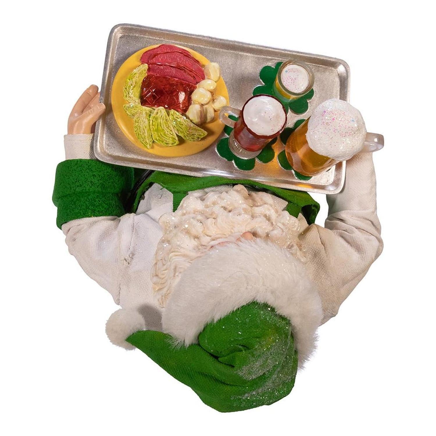 Kurt Adler 10.5-Inch Fabriché Musical Irish Chef Santa