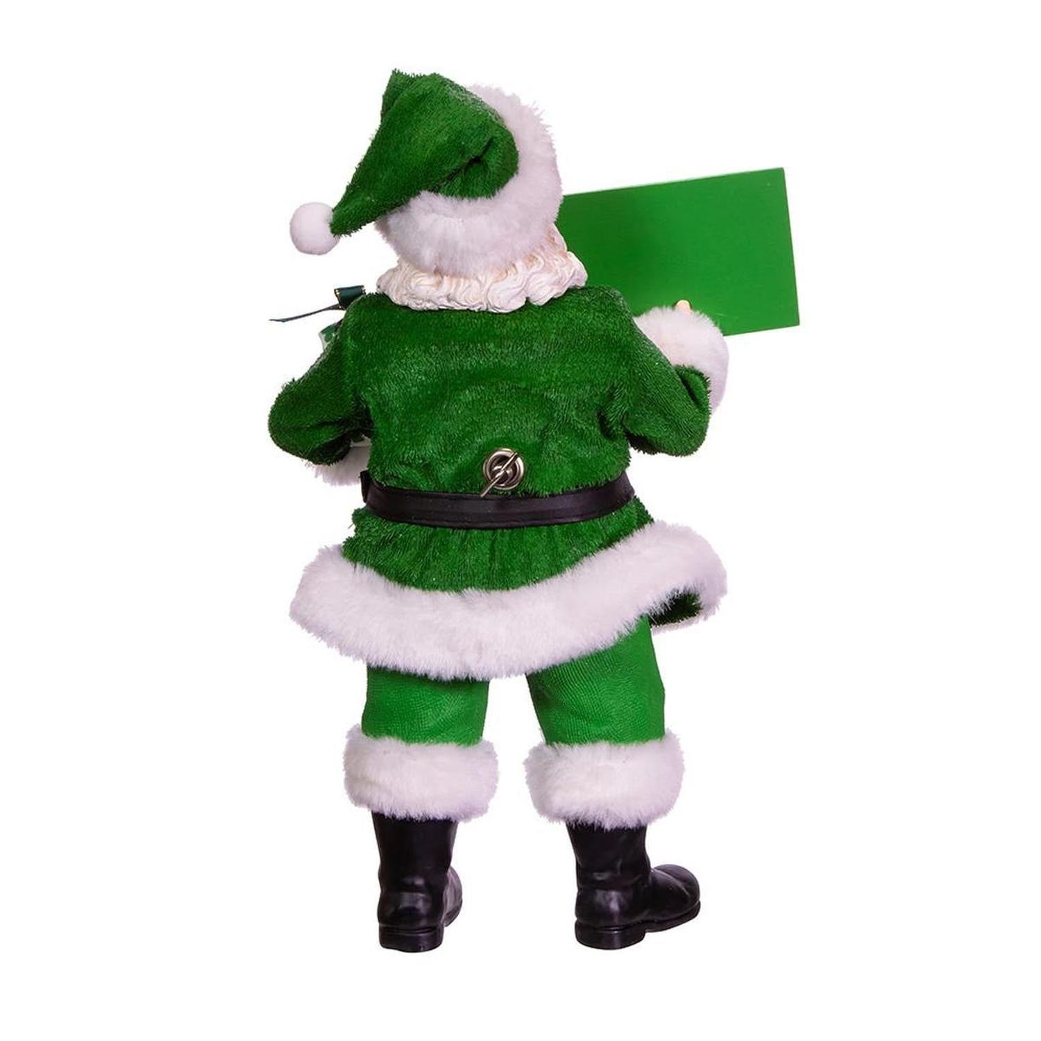 Kurt Adler 10.5-Inch Fabriché Musical Irish Santa