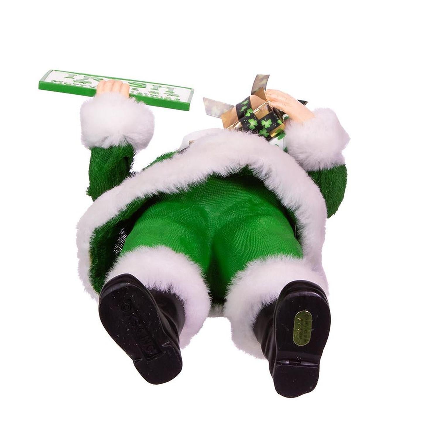 Kurt Adler 10.5-Inch Fabriché Musical Irish Santa