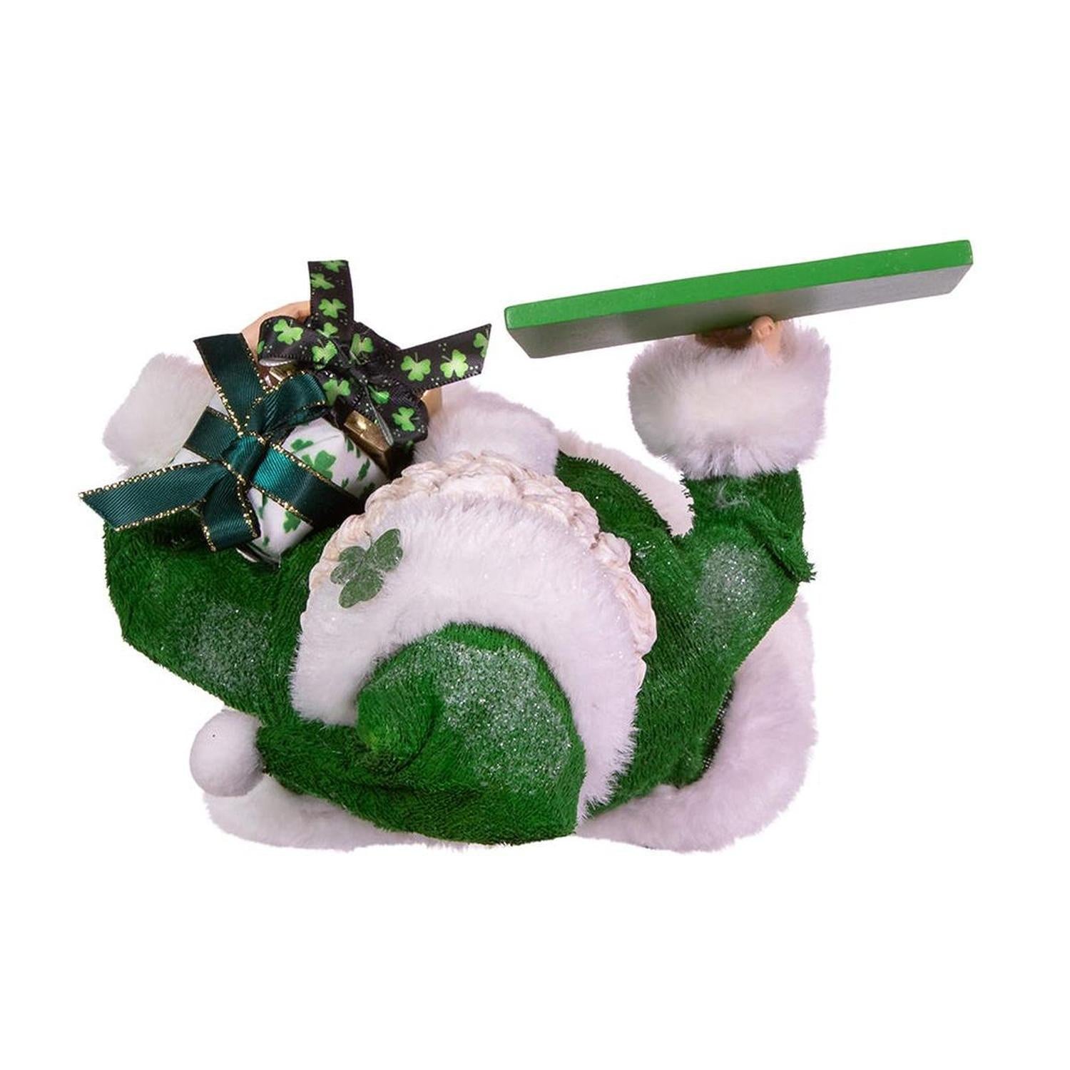 Kurt Adler 10.5-Inch Fabriché Musical Irish Santa