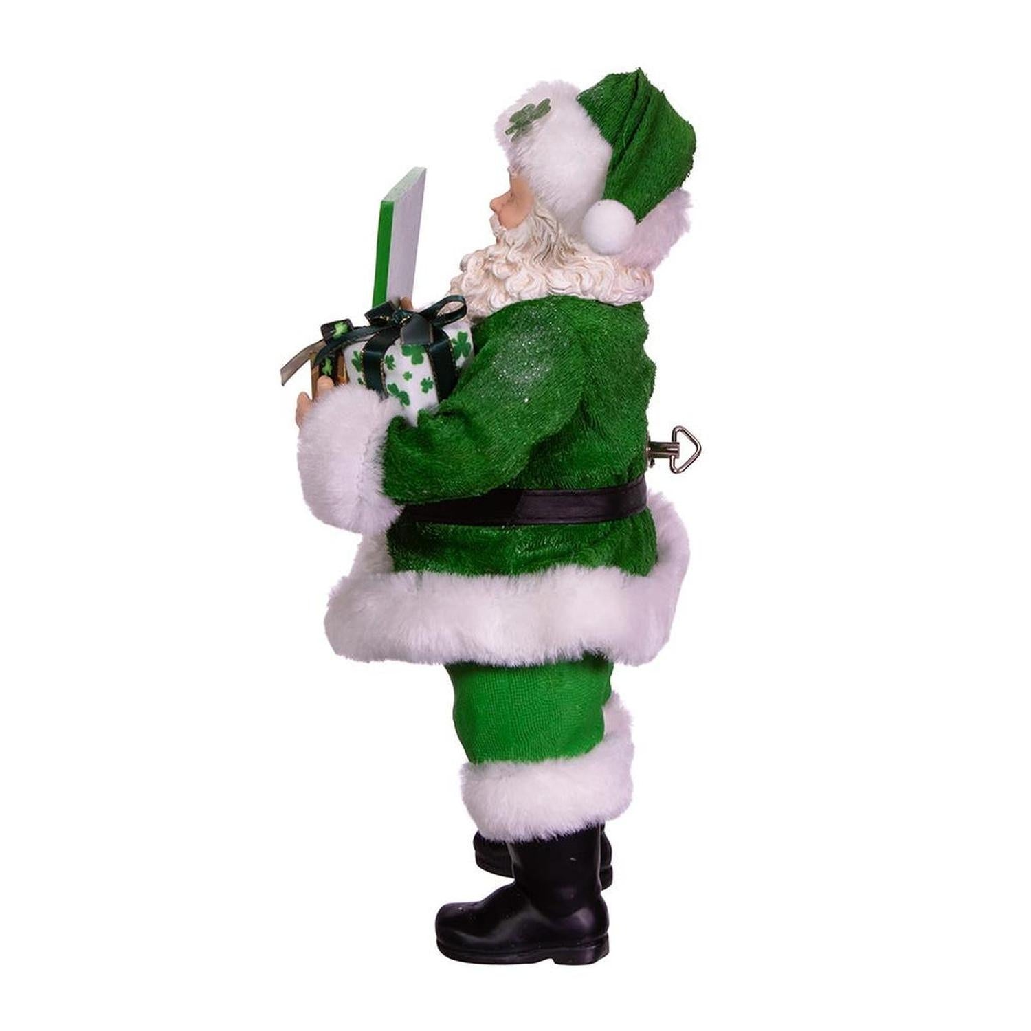 Kurt Adler 10.5-Inch Fabriché Musical Irish Santa
