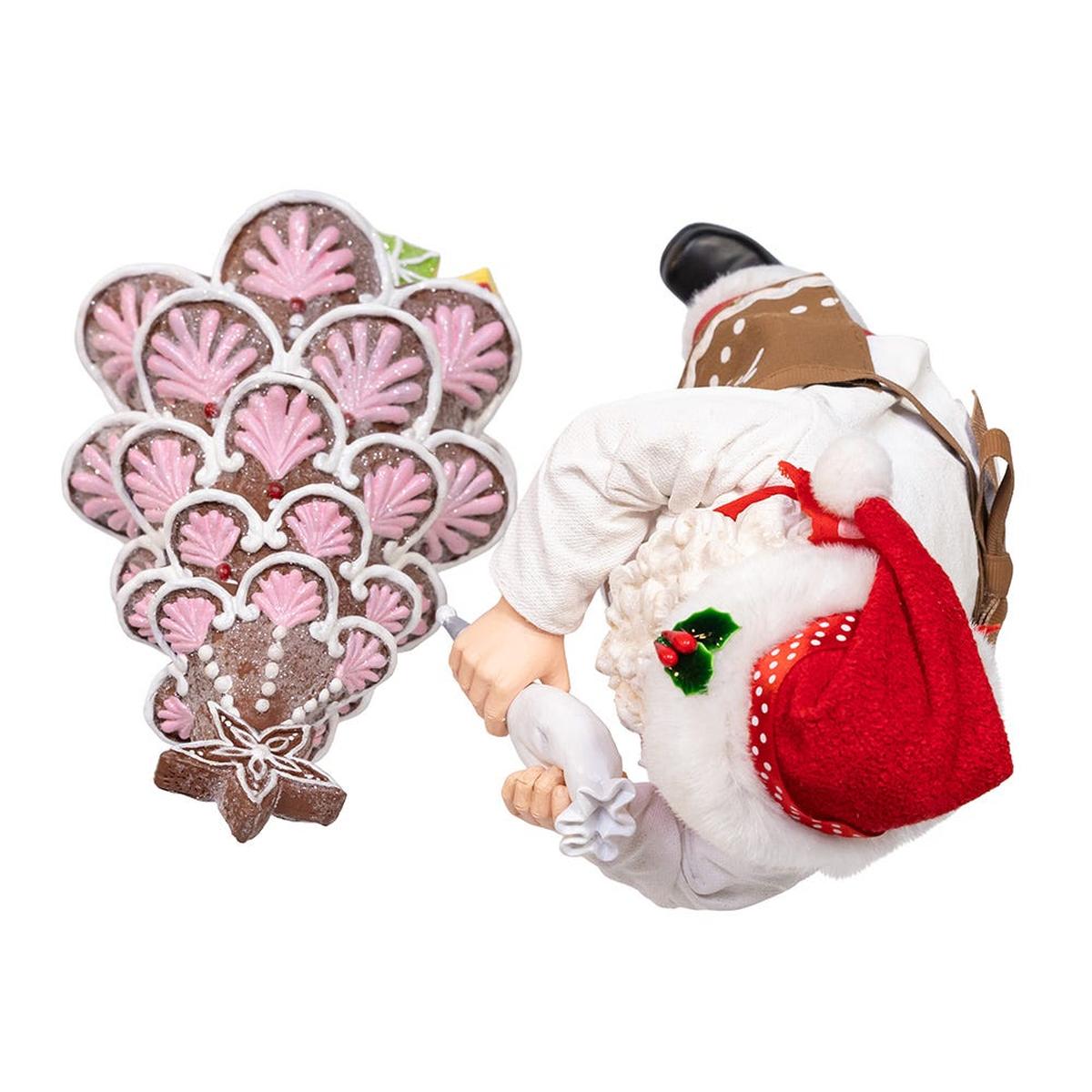 Shop For Kurt Adler 10.5 - Inch Fabriché Santa Gingerbread Tree, 2 - Piece Set