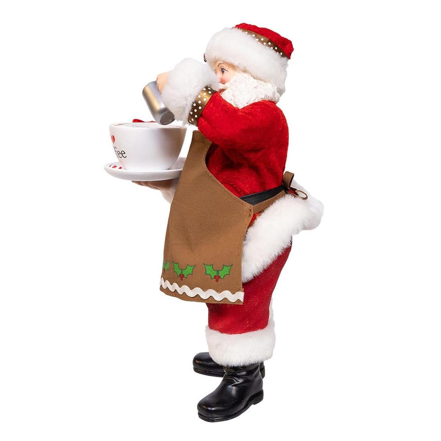 Kurt Adler 10.5-Inch Fabriché Santa Love Coffee Cup