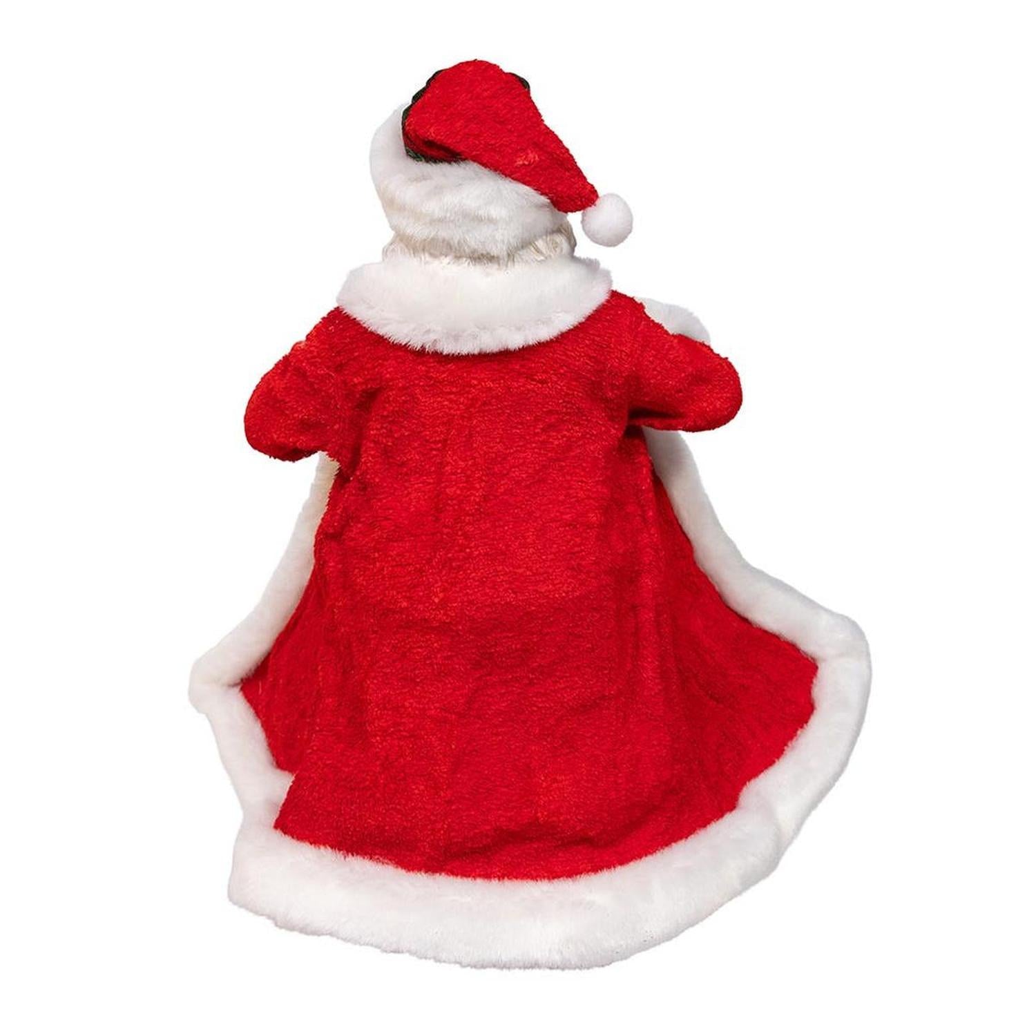 Kurt Adler 10.5-Inch Fabriché Santa with Gifts in Pocket