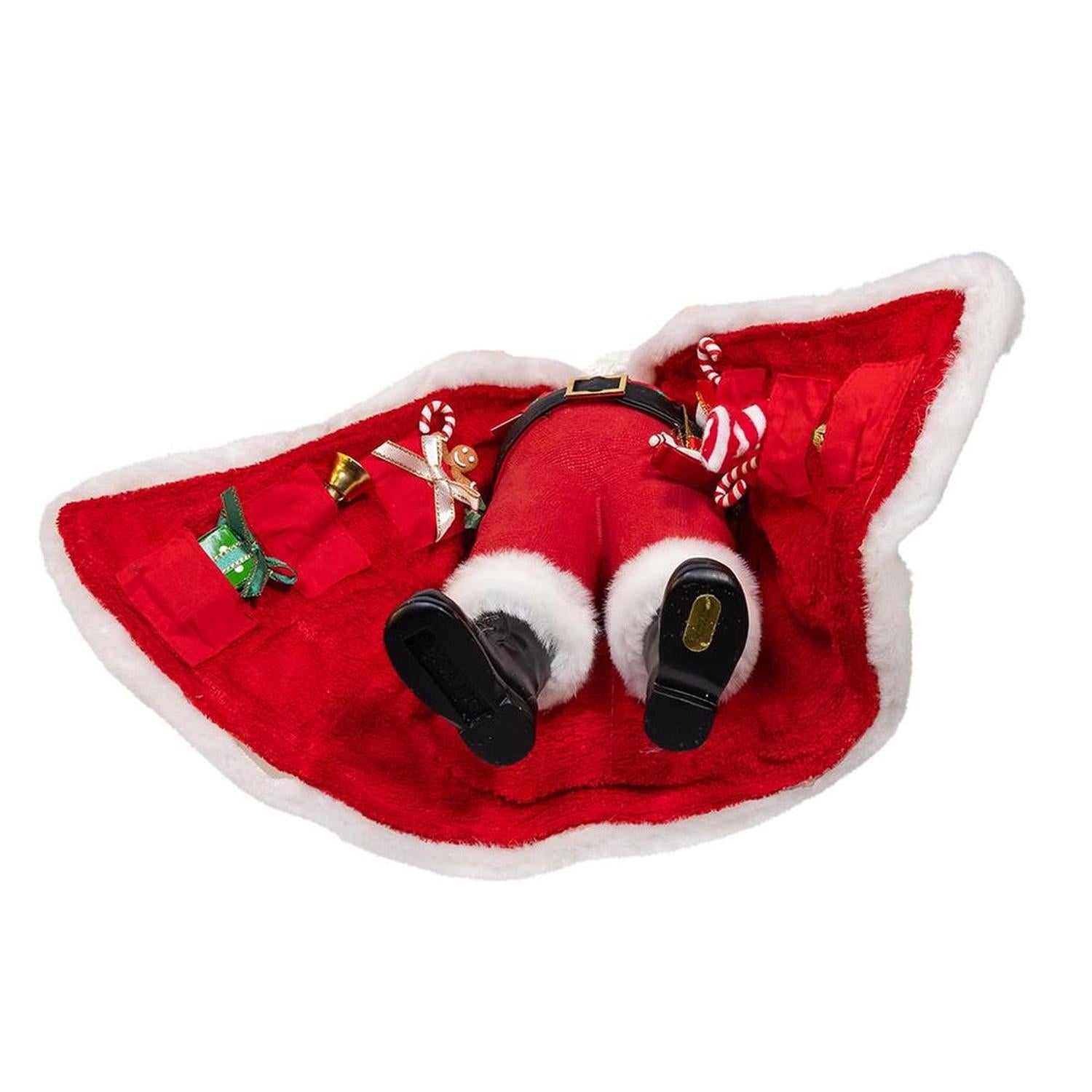 Shop For Kurt Adler 10.5 - Inch Fabriché Santa with Gifts in Pocket
