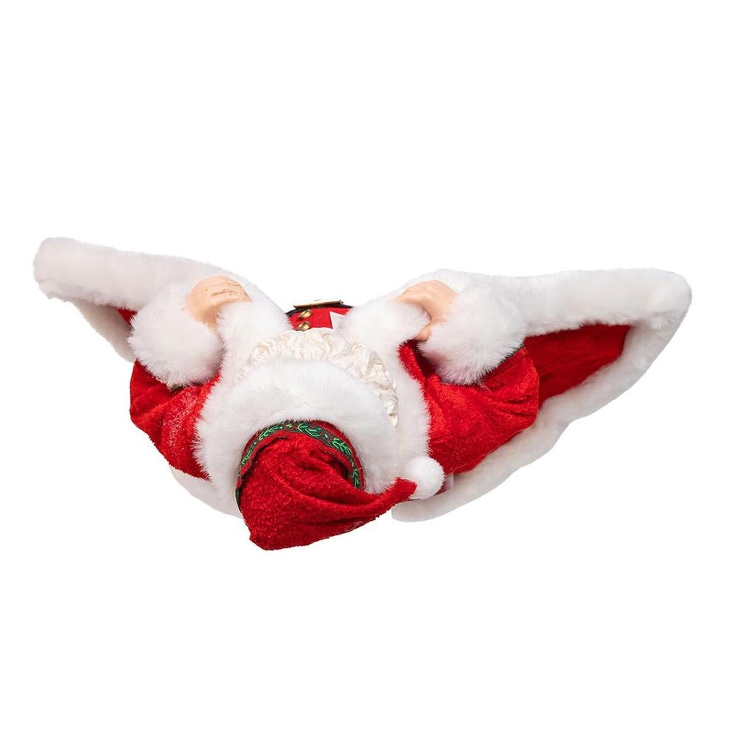 Kurt Adler 10.5-Inch Fabriché Santa with Gifts in Pocket