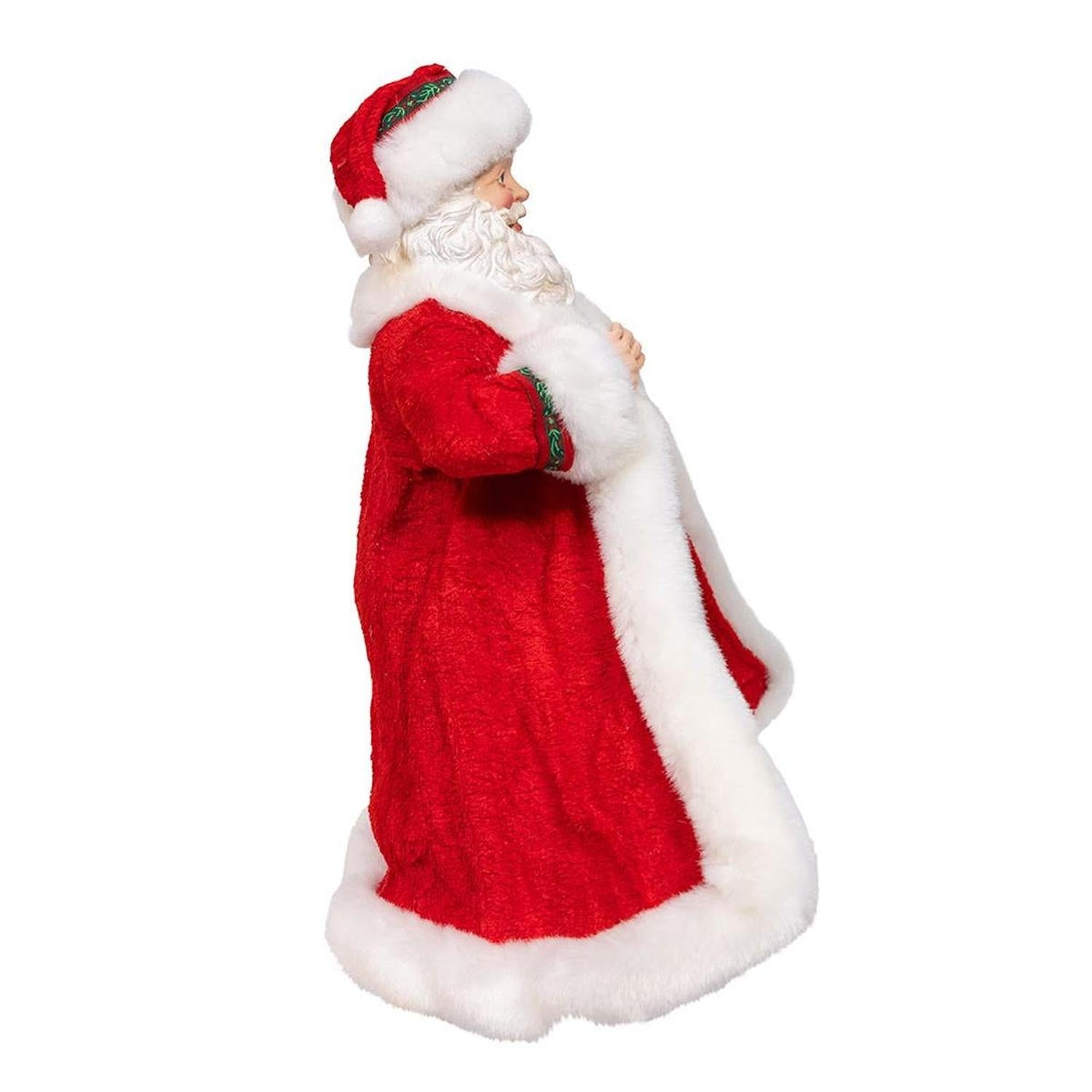 Shop For Kurt Adler 10.5 - Inch Fabriché Santa with Gifts in Pocket