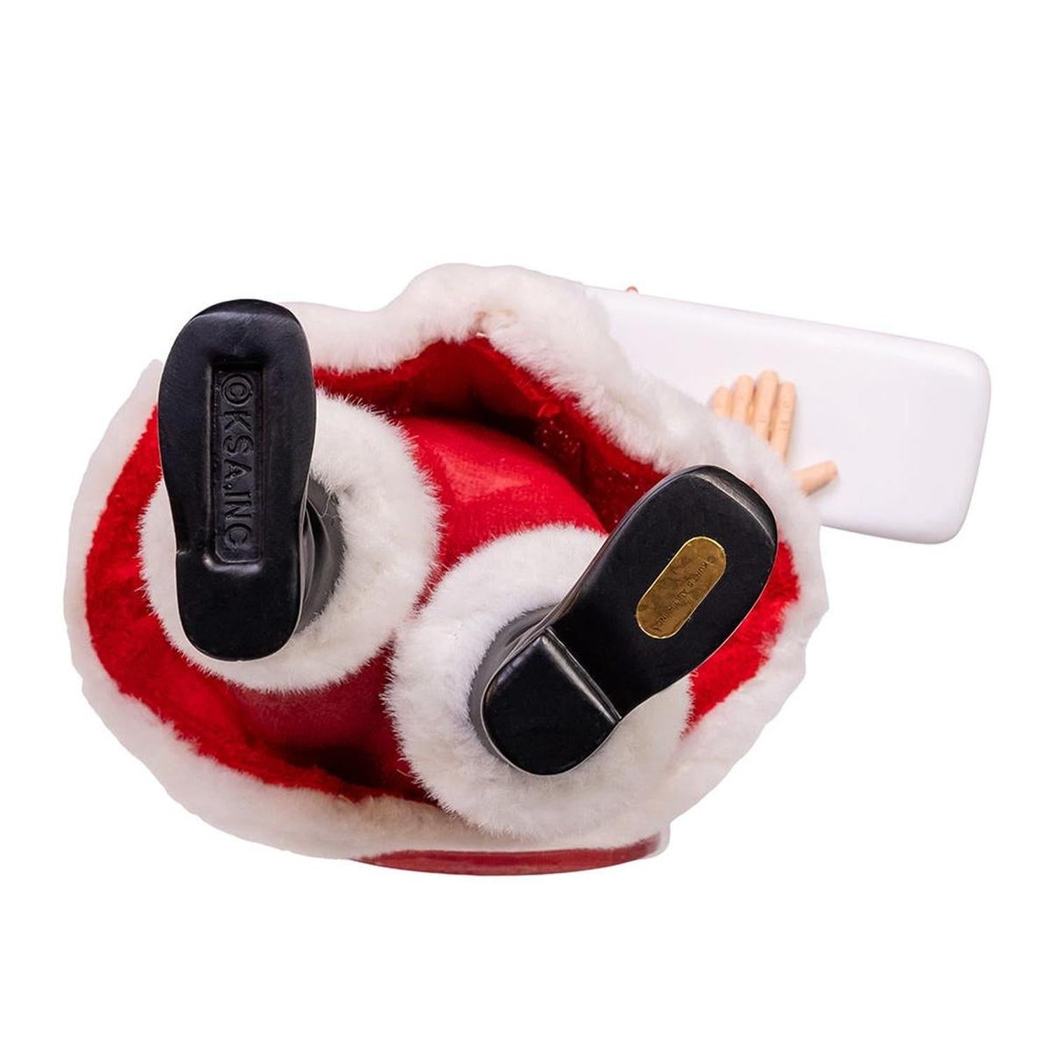 Kurt Adler 10.5-Inch Fabriché Santa with Sushi Platter