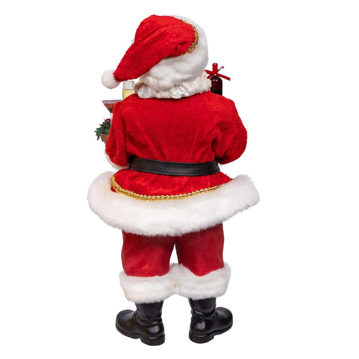 Shop For Kurt Adler 10.5 - Inch Fabriché Wine Santa